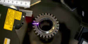 High-speed, non-contact scan of gear minimizes surface defects or roughness.