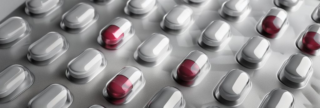 red and white capsules medication pack 2000